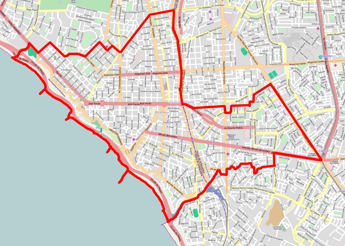 لیما miraflores نقشہ