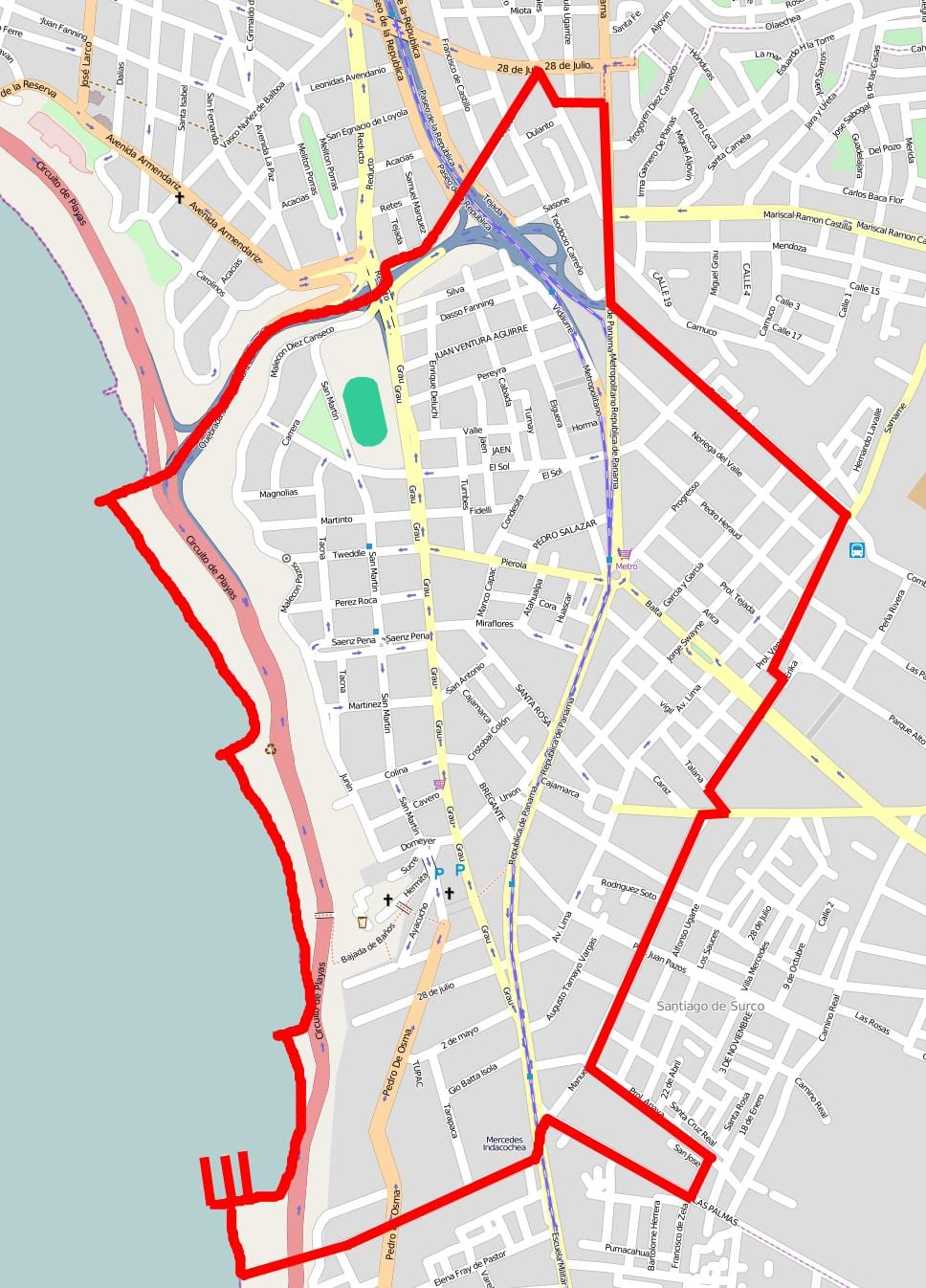 نقشہ کے barranco لیما