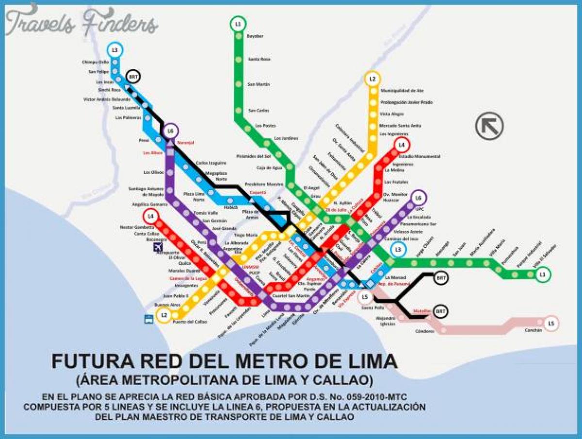 نقشہ کے metropolitano لیما